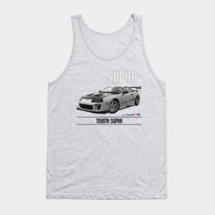 Supra Time Attack White Carbon Tank Top